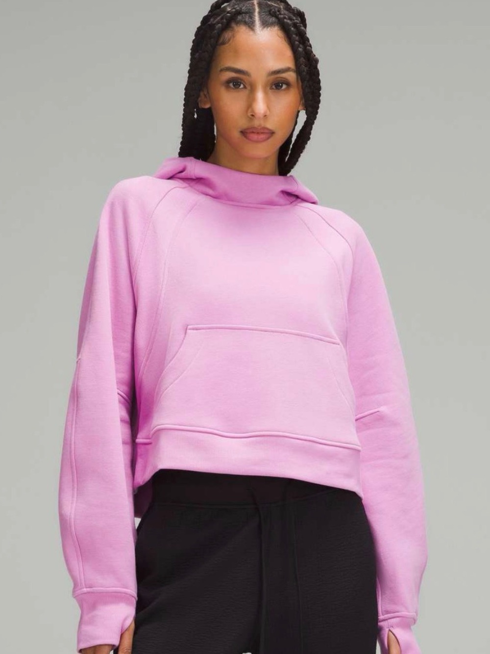 Cropped Pink Women's Hoodie Sweatshirt